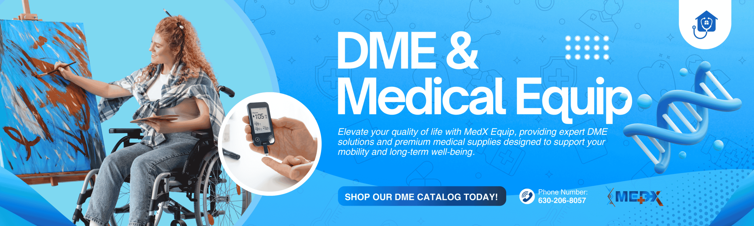 Blue and White Modern Medical Healthcare Banner (2)